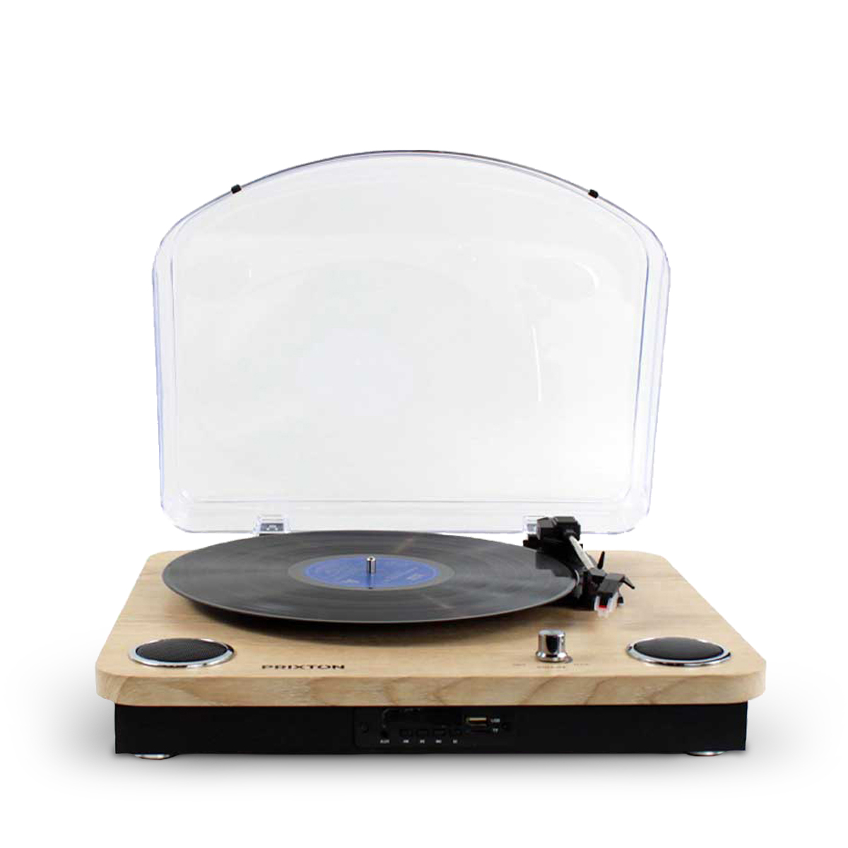 PRIXTON VC400 - Platine Vinyle Tourne-Disque Vintage, Lecteur de vinyles et  de Musique Via Bluetooth et USB, 2 Haut-parleurs intégrés, Design