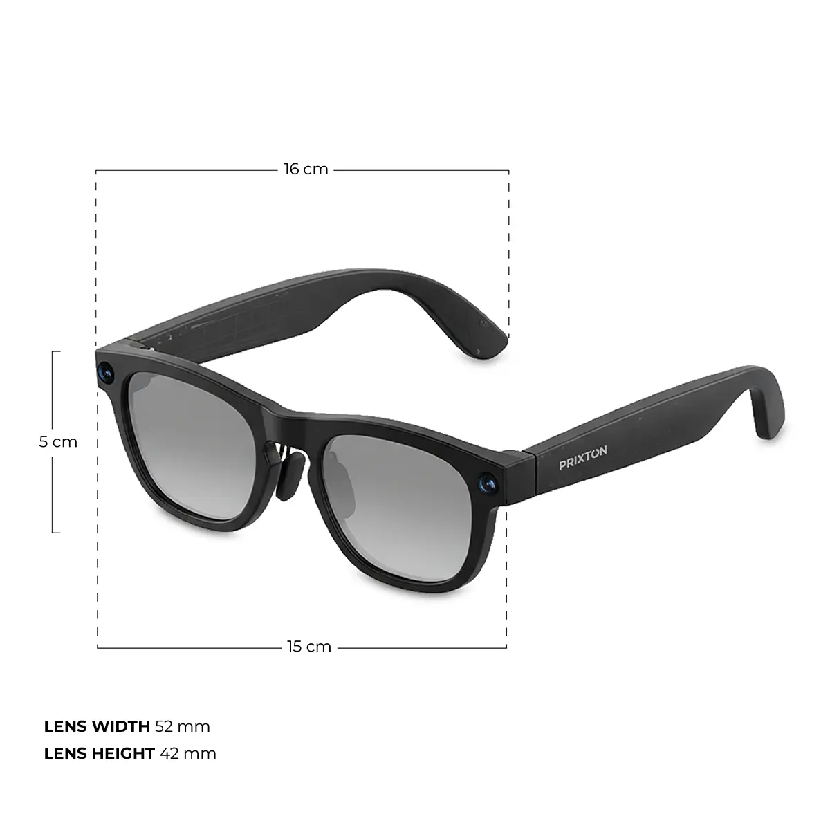 GAFAS INTELIGENTES IRIS BLACK MEDIDAS EN